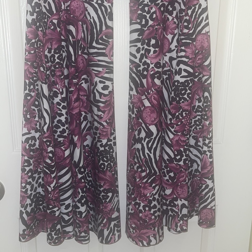 Printed Ruffle Bellbottom Pants - Picture 2 of 6